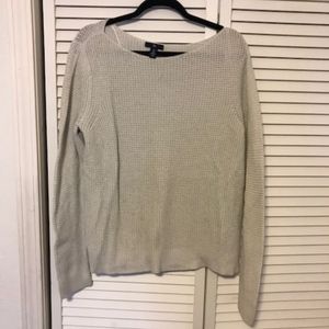 White Gap Mesh Sweater